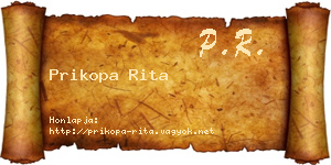 Prikopa Rita névjegykártya